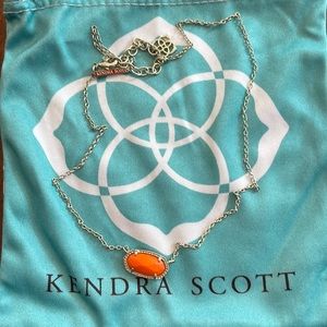 Kendra Scott Orange and Gold Elisa Necklace